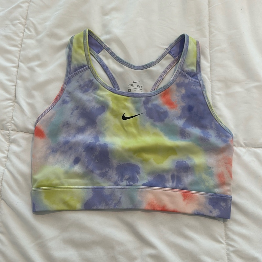 Nike sport bra, tie dye sports bra, size medium